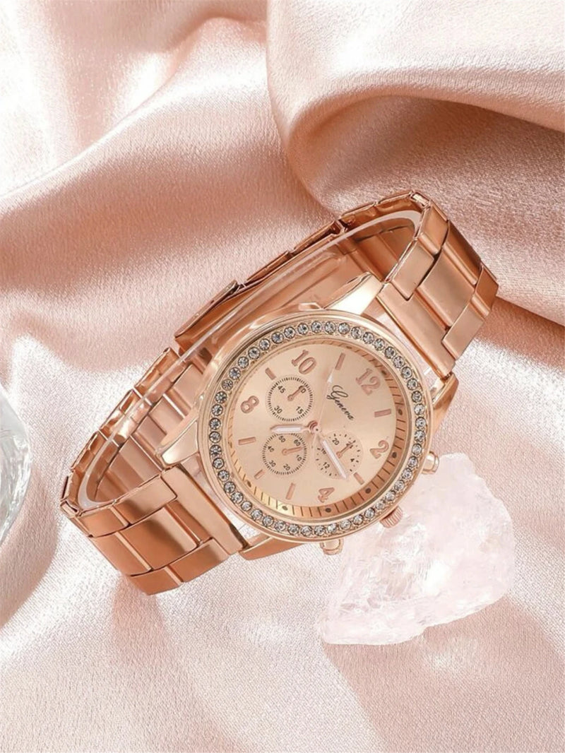Relógio Feminino Luxury + conjunto